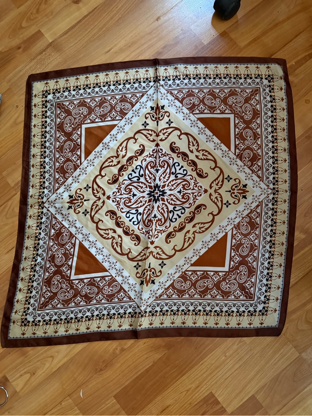 Silky Paisley Arabesque pattern Bandana/Scarf